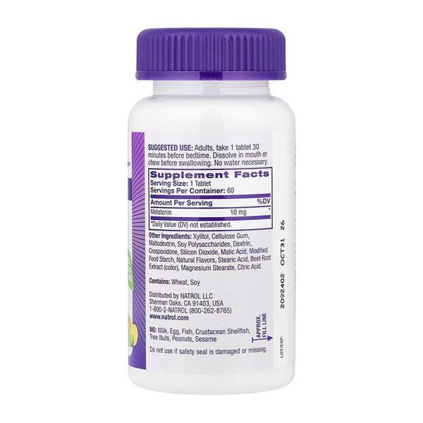 Melatonin 10mg - 60 tabs 2023-10-6236 фото