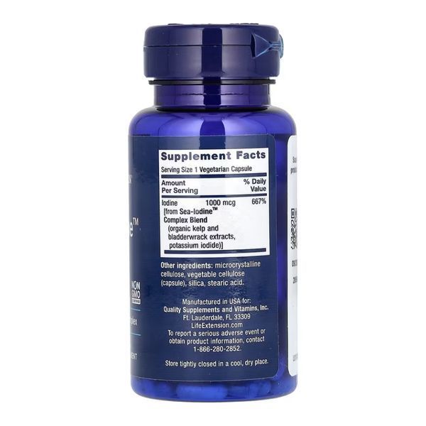 Sea-Iodine&trade; 1000mcg - 60 vcaps (Пошкоджена етикетка) 2023-10-7686 фото