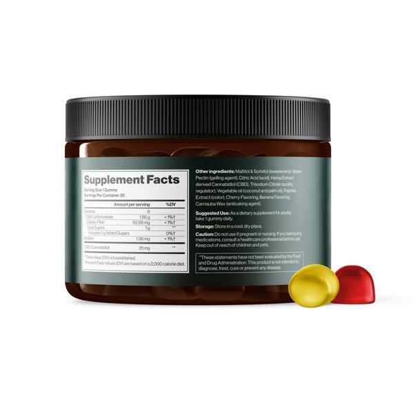 CBD Gummies Full Spectrum 750 mg Cherry & Banana - 30 gummies (До 08.26) 2023-10-7770 фото