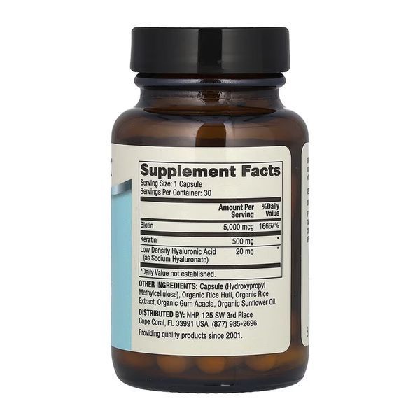 Hair, Skin and Nails (Biotin, Keratin & Hyaluronic Acid) - 30 caps 2023-10-6808 фото
