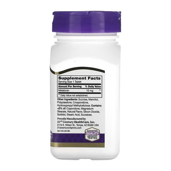 Melatonin 10 mg Quick Dissolve - 120 tabs 100-44-7039410-20 фото